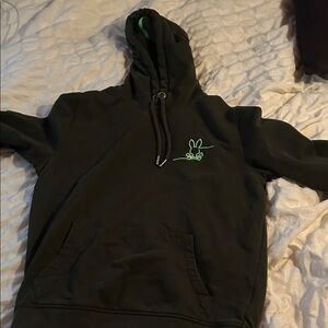 Psycho Bunny Black Hoodie with Green Logo
